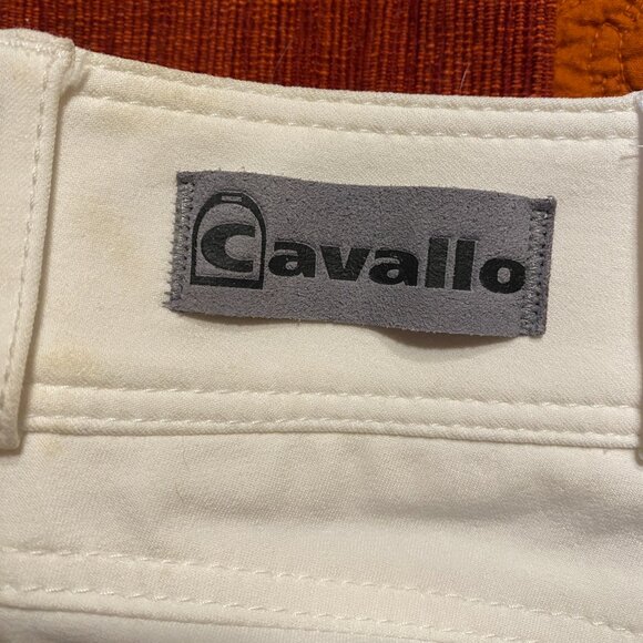 Cavallo Calandra Full Seat Breeches – White/Steel Gray – Size 30 (US 10) - Picture 7 of 13